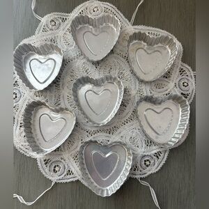 Vintage Heart-Shaped
Aluminum Tart Molds 7 total